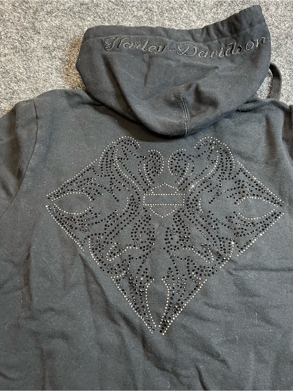 Harley-Davidson Black Rhinestone Hoodie